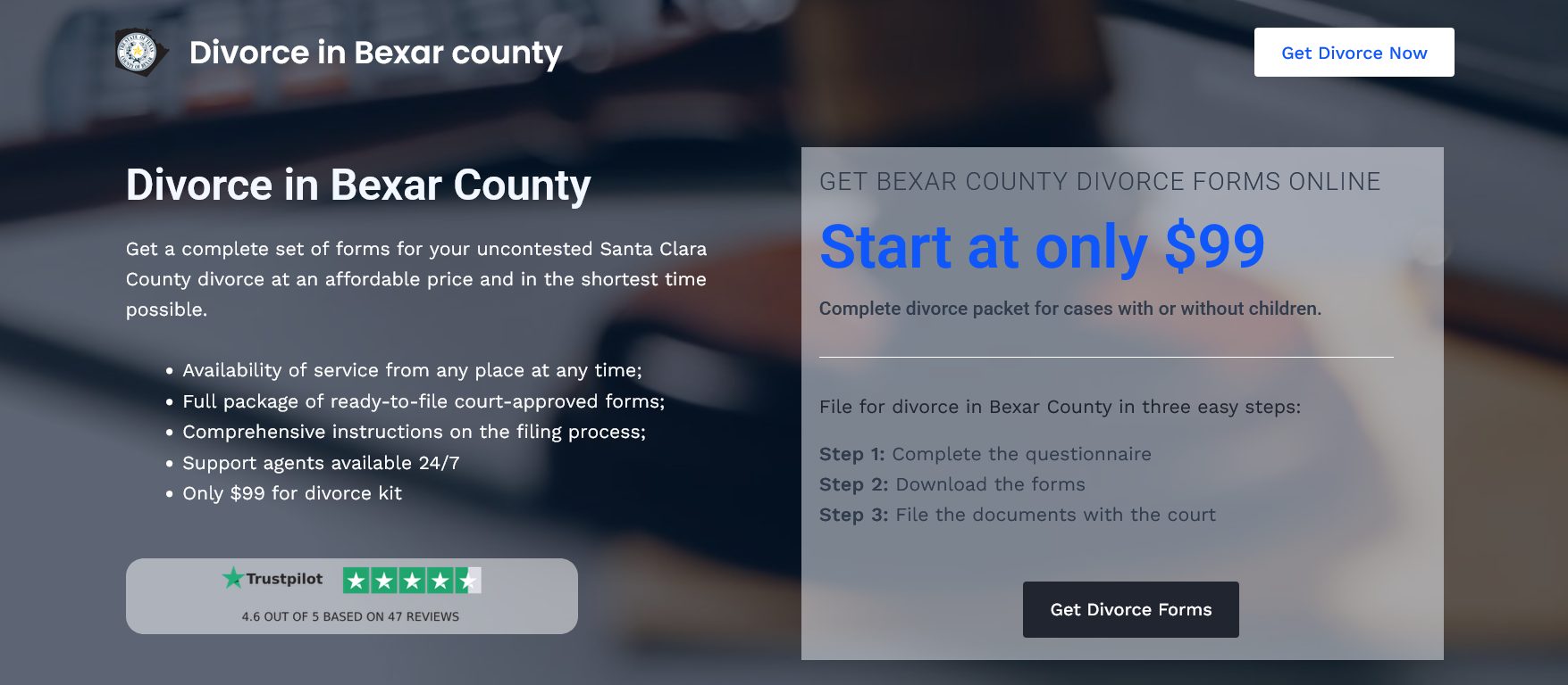 Divorce in Bexar County File For Divorce Online in Bexar County, Texas